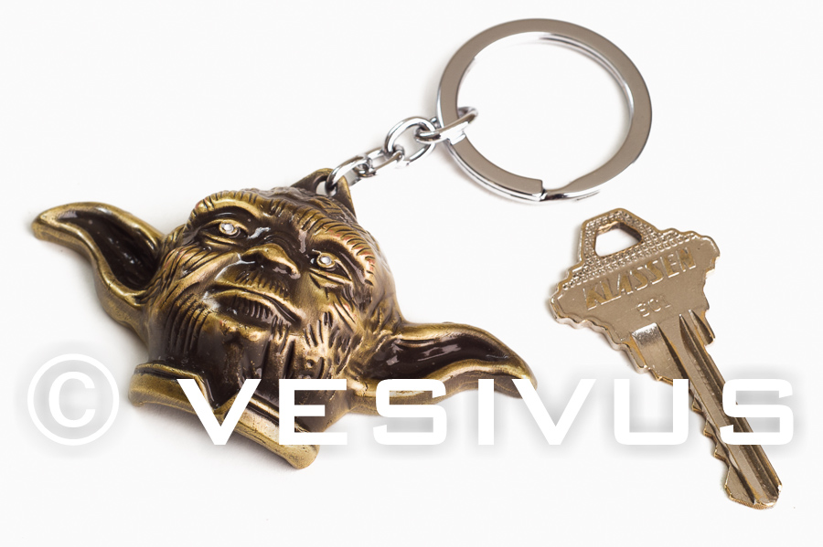 Yoda Head Keychain, Bronze