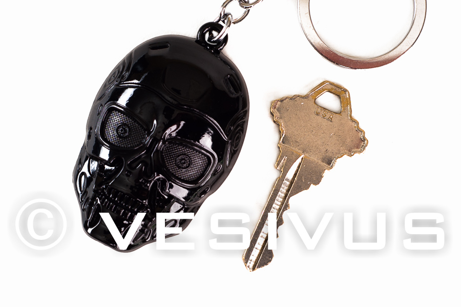 Terminator Robot Keychain, Black